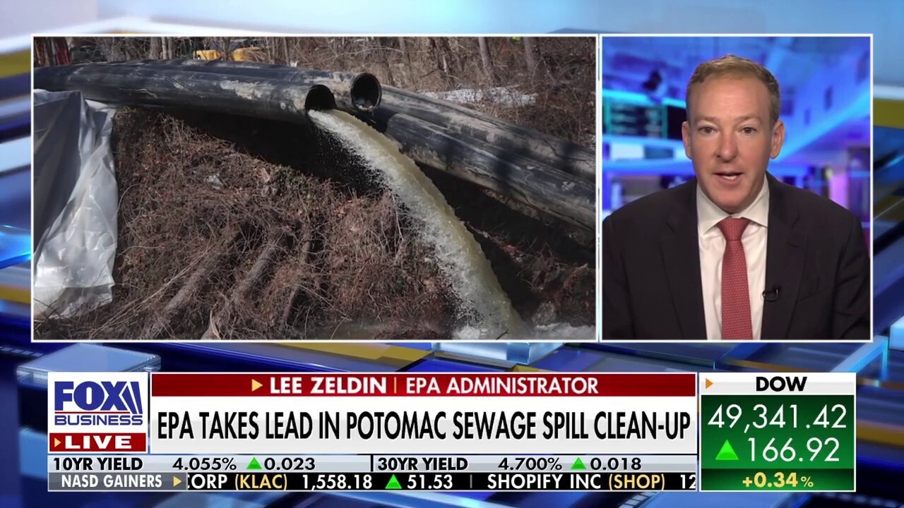 EPA chief says Potomac sewage spill clean-up will 'take a while' 