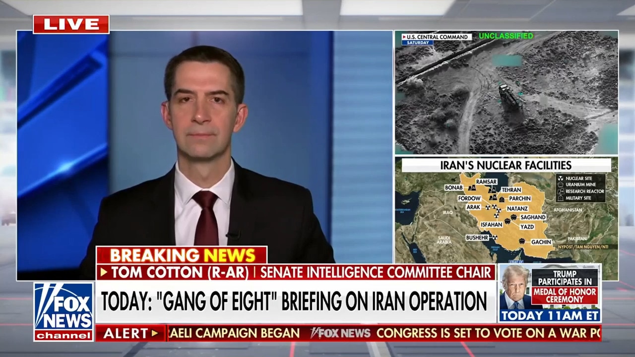Sen. Tom Cotton defends Trump's Iran strikes, warns of sleeper cell threats