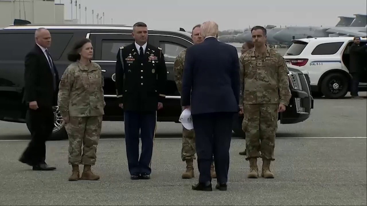 Trump arrives at Dover Air Base for dignified transfer