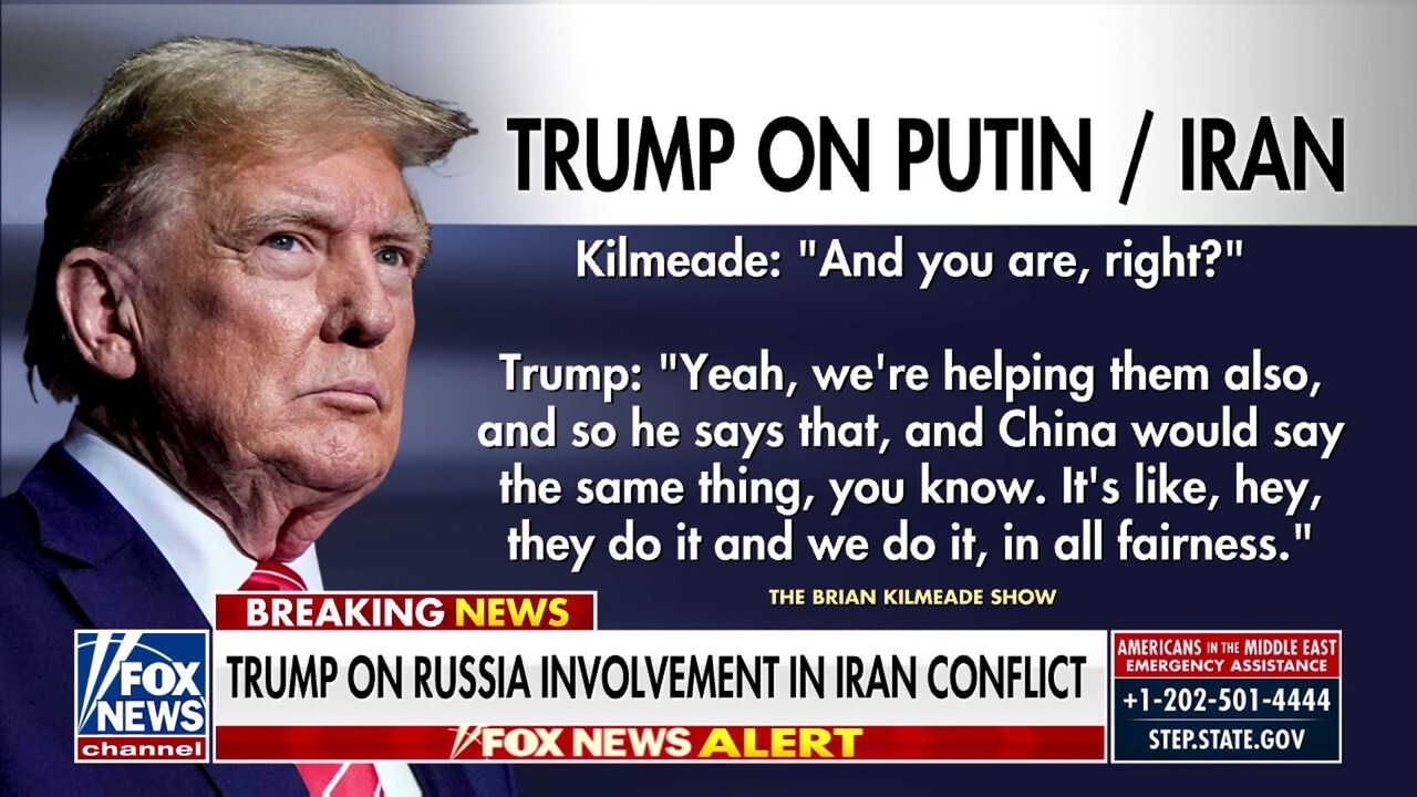 Trump suggests Putin may be aiding Iran 'a little bit'