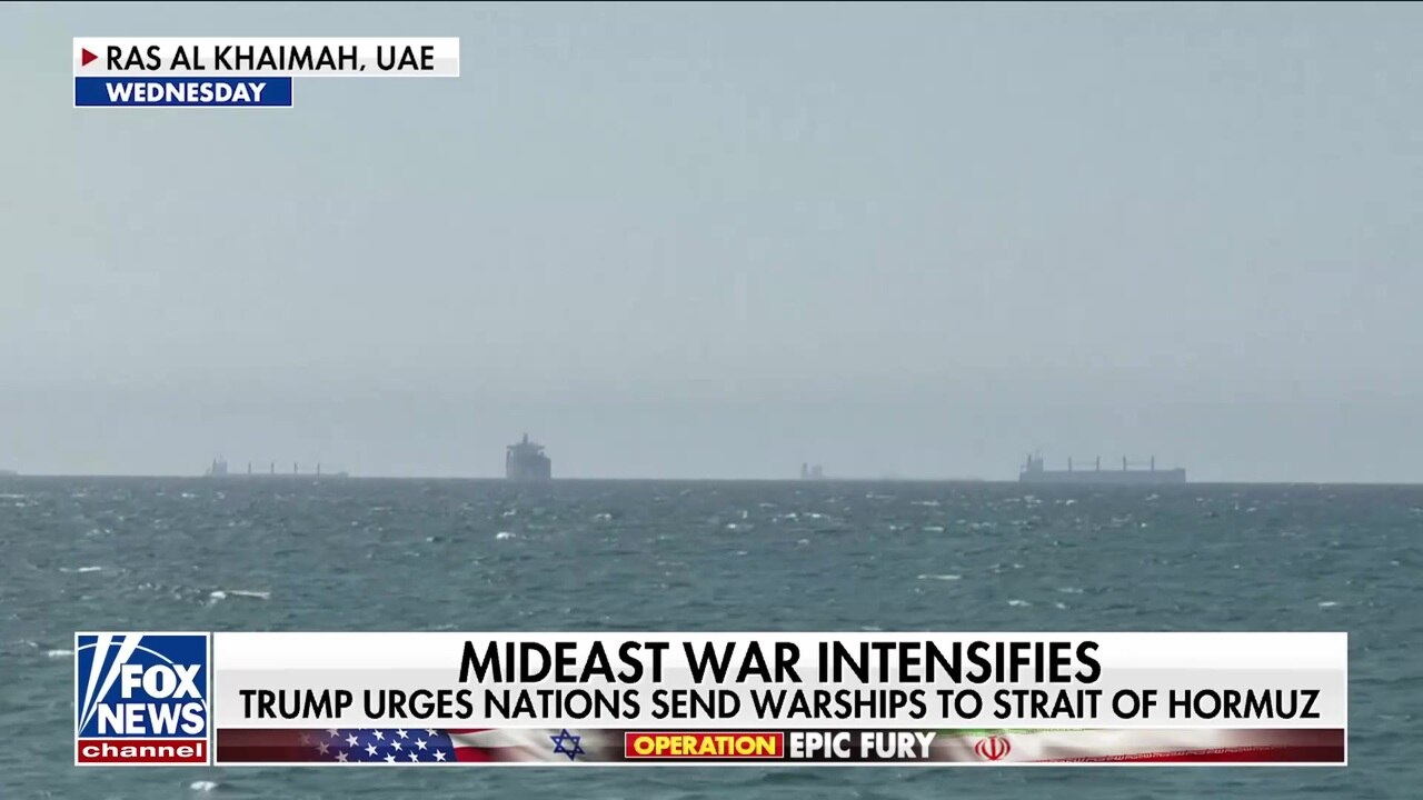 Watch Trump urges nations to send warships to Strait of Hormuz as ...