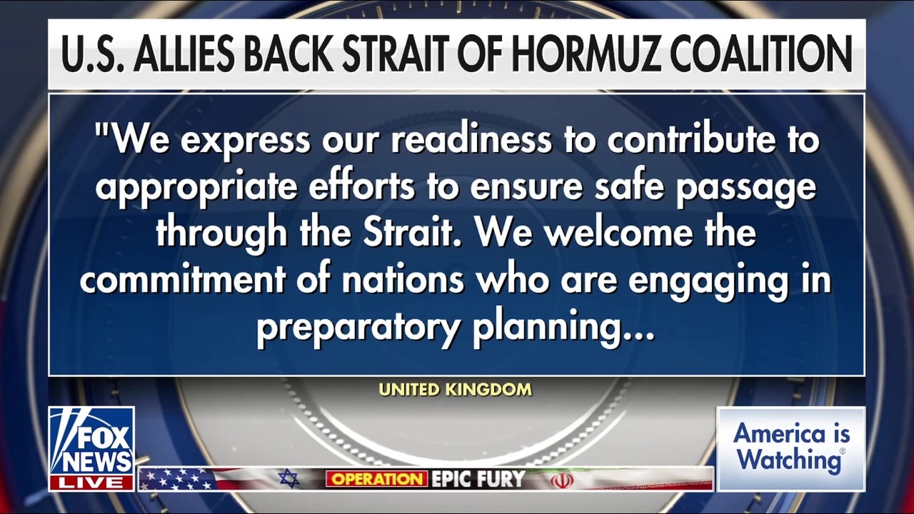 US allies back potential Strait of Hormuz coalition