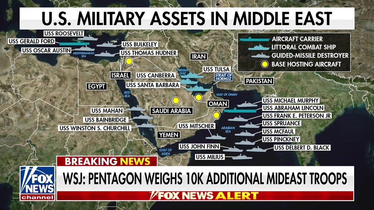 Watch Pentagon weighs sending 10K additional US troops to Middle East ...