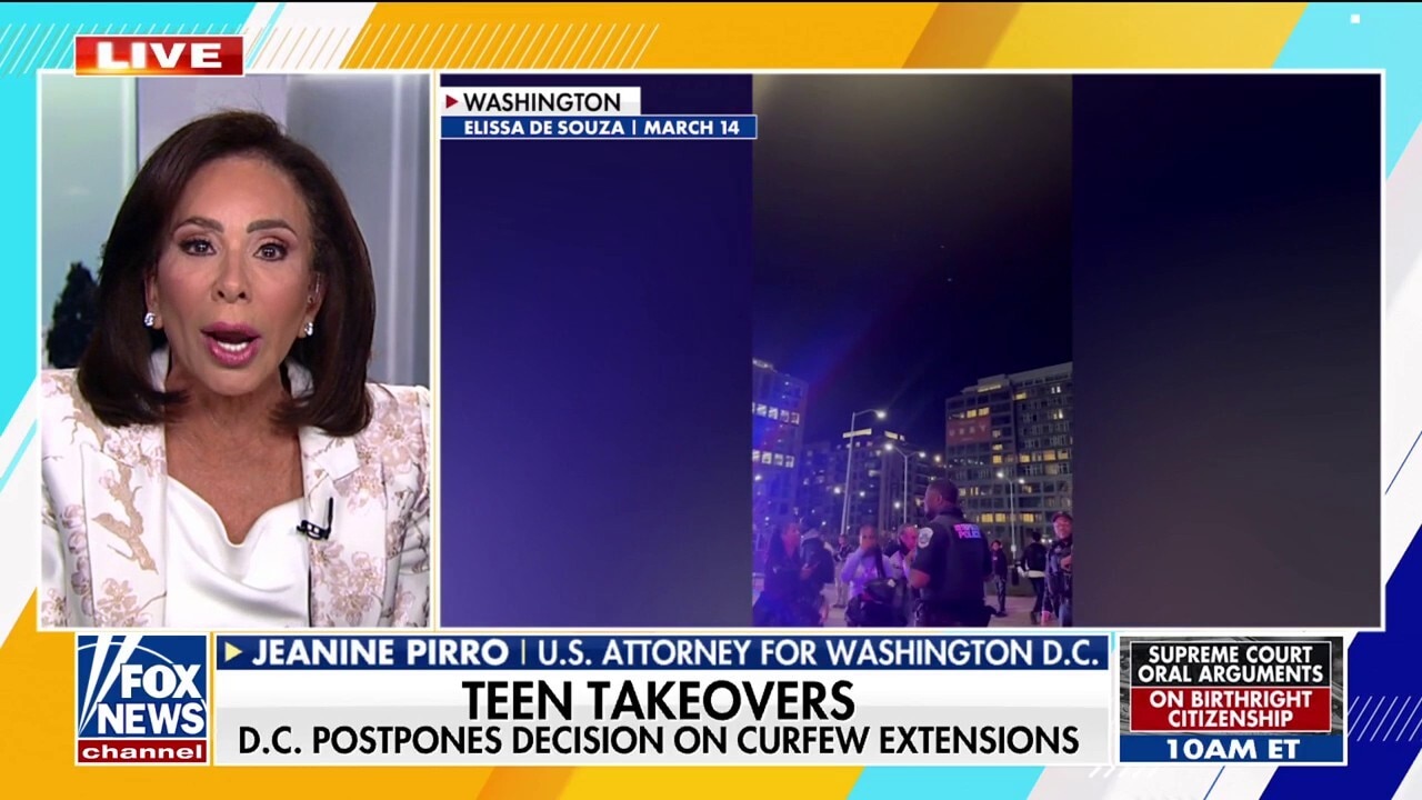 Pirro sounds alarm on youth crime as teen 'takeovers' hit DC