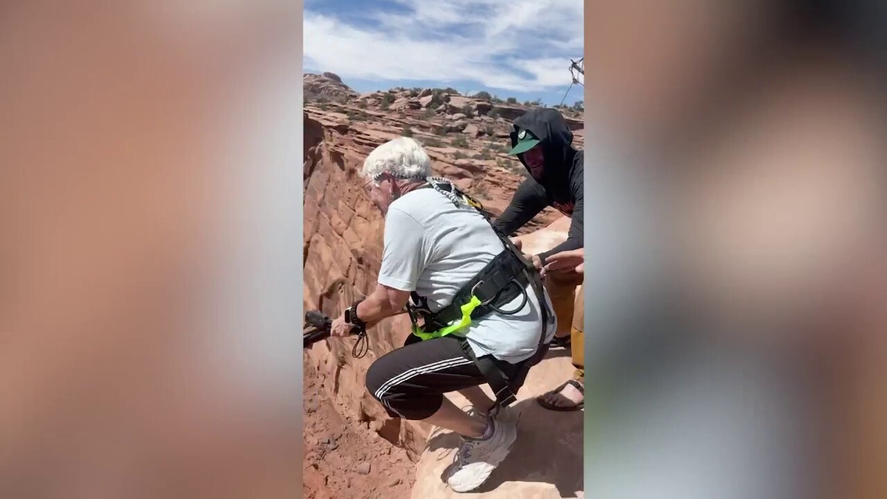 Daredevil 78-year-old takes her first-ever 500-foot rope swing in Utah