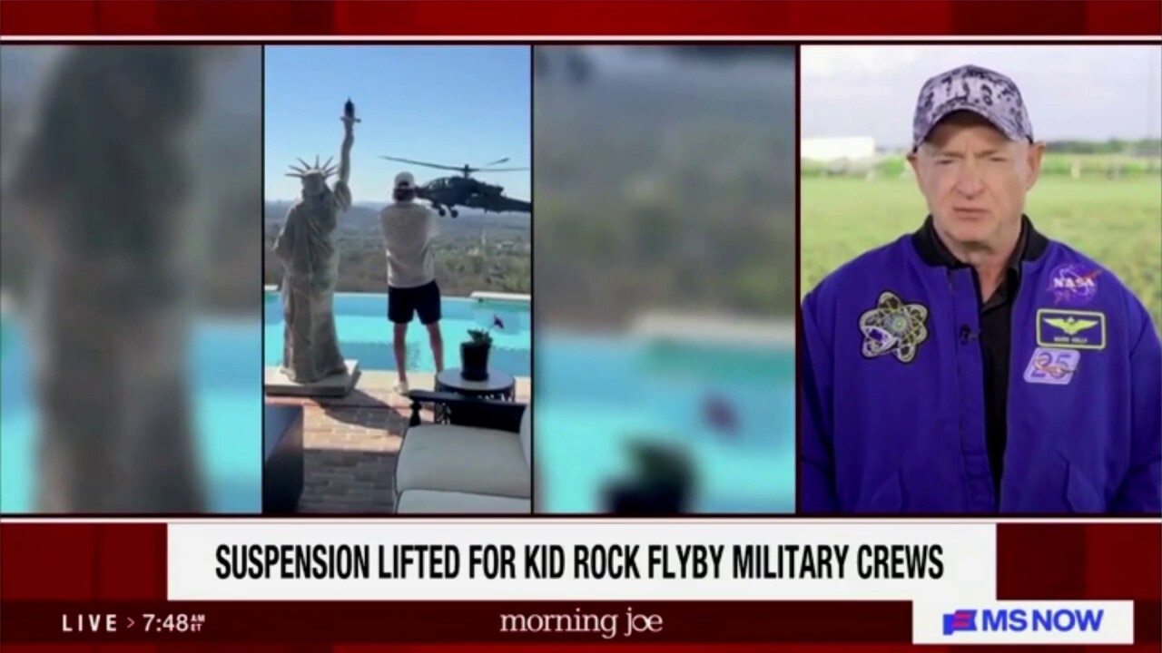 Mark Kelly sides with Hegseth on lifting suspension of flight crew that did fly-by outside Kid Rock's mansion