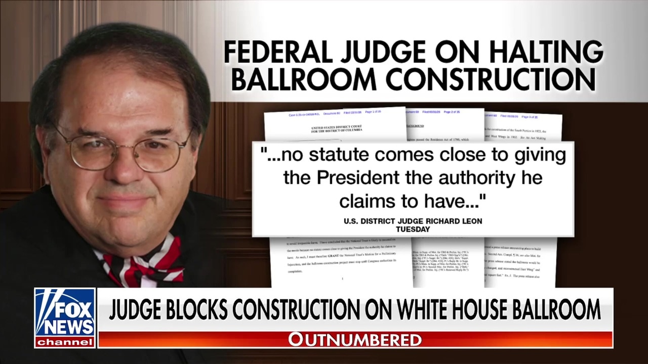 Trump responds after judge blocks White House ballroom project