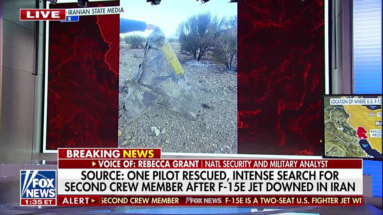 Intense search for second crew member continues after F-15E jet was downed in Iran