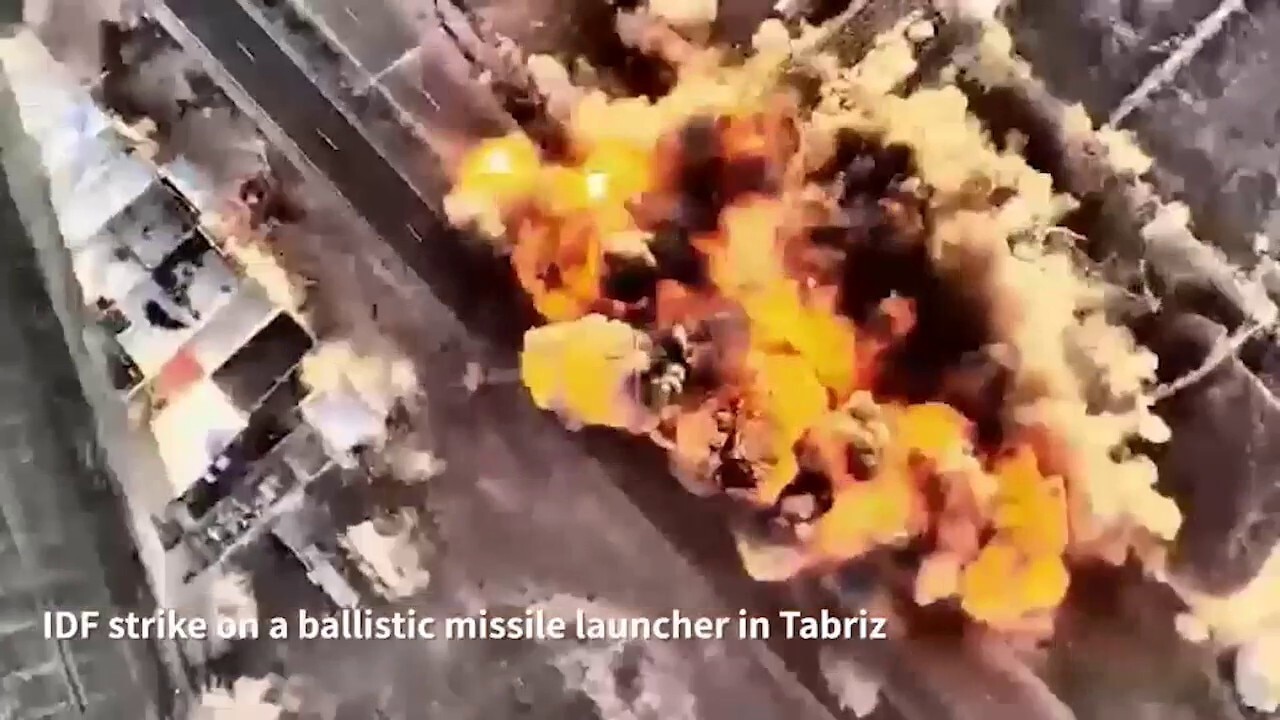 IDF video shows strike on mobile ballistic missile launcher in Iran