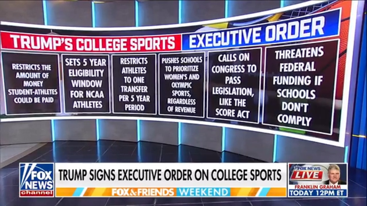 Trump signs executive order to overhaul college sports and NIL earnings