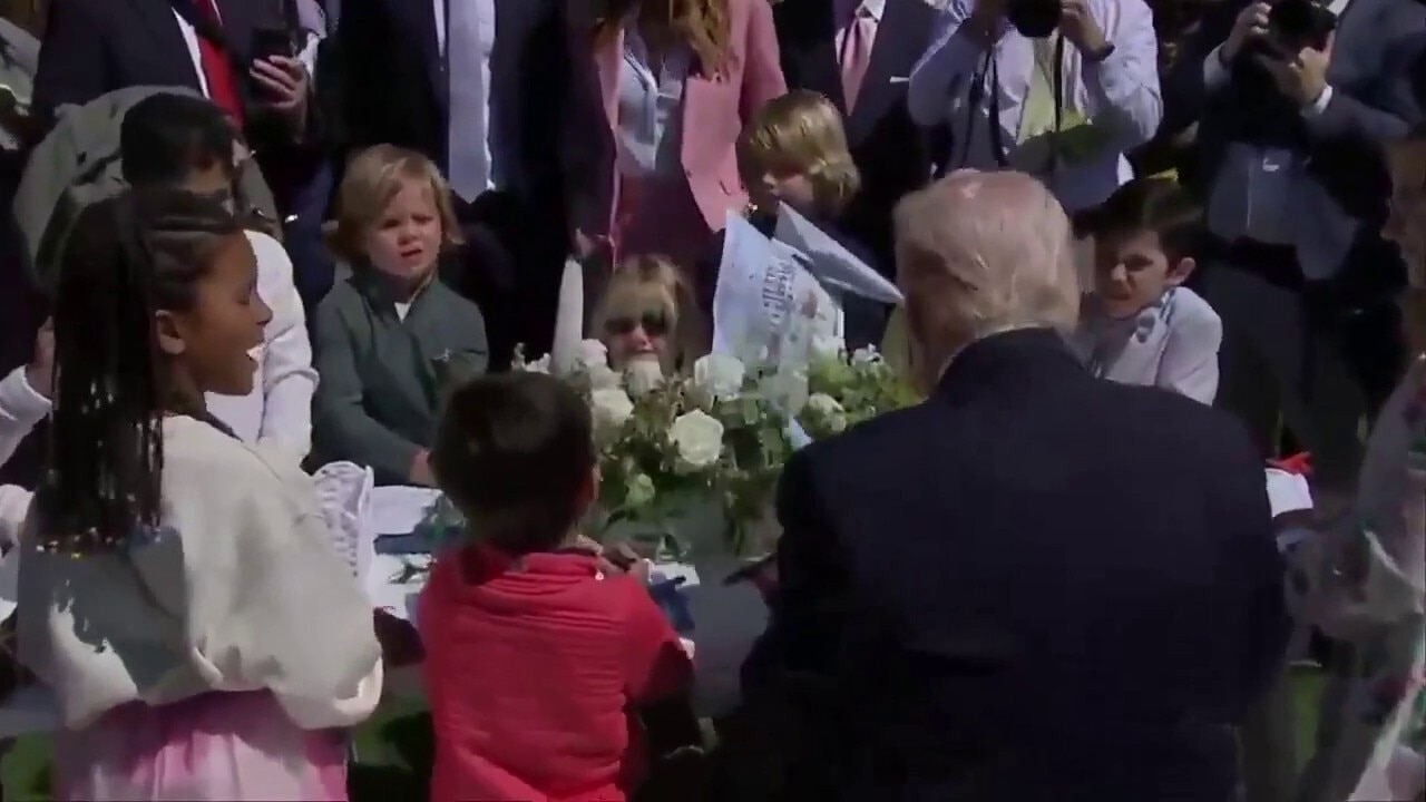 Trump jokes kids could sell his autograph for 25K as he jabs Biden