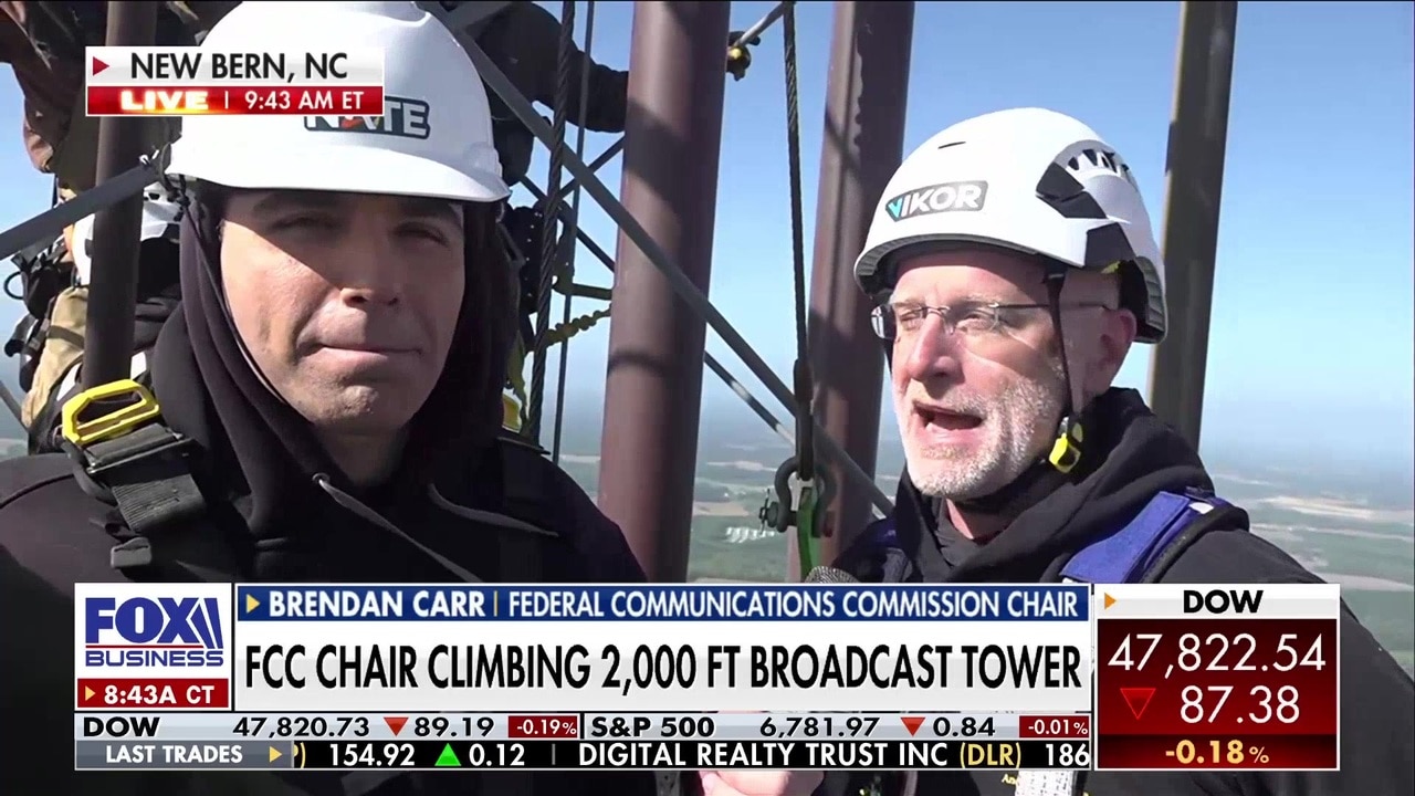 FCC Chair Brendan Carr scales 2,000-foot tower in daring climb to spotlight America’s connectivity push
