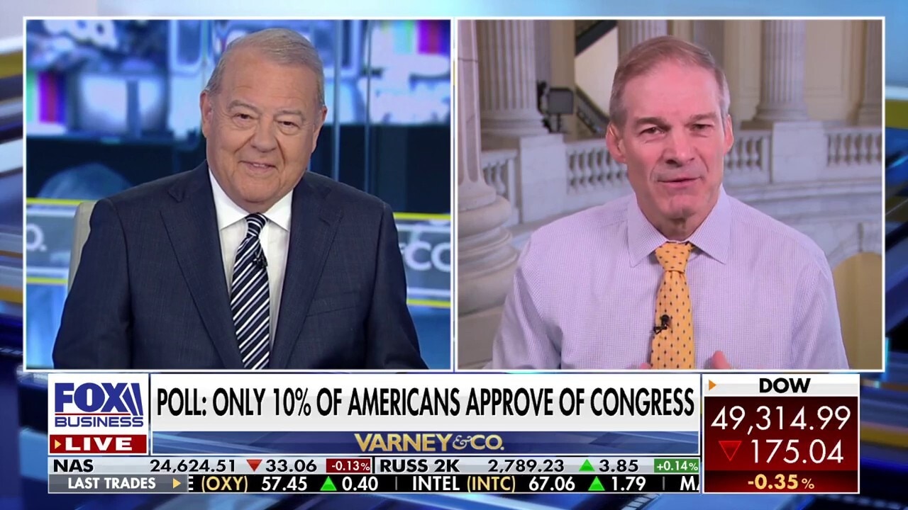 Jim Jordan pins low Congress approval on 'crazy Democrat policies'