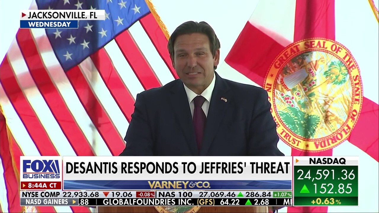 DeSantis responds to Hakeem Jeffries' redistricting challenge by inviting him to Florida