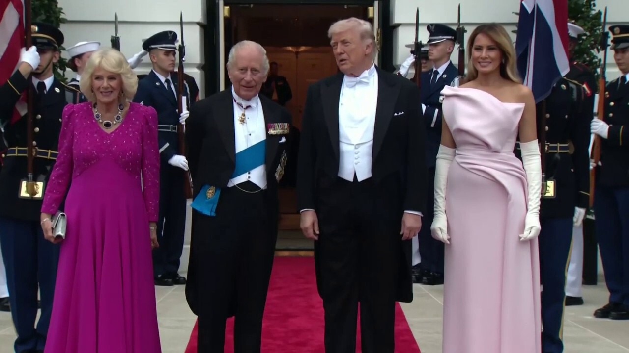 King Charles, Queen Camilla arrive at White House as Trumps greet them for dinner