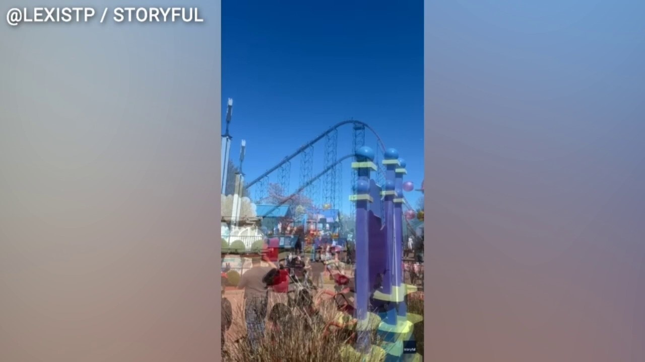 Amusement park guests forced to climb down stalled roller coaster in tense mid-ride evacuation