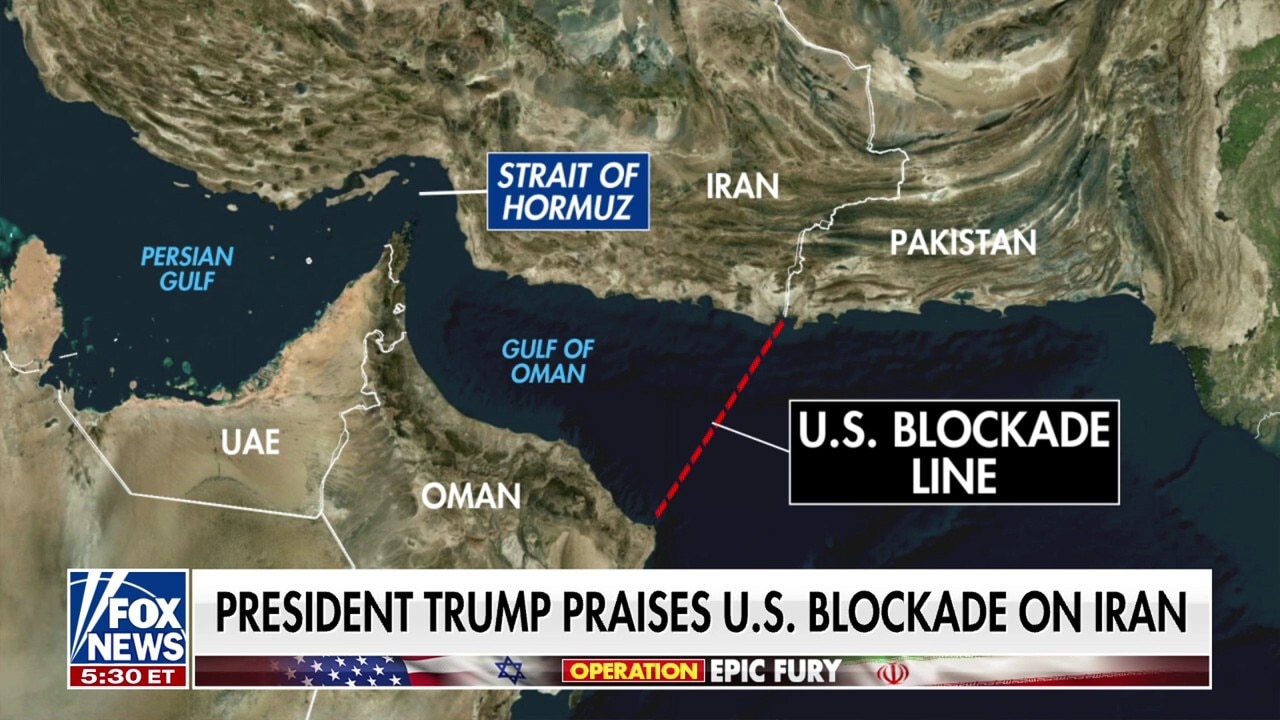 President Trump praises US blockade on Iran