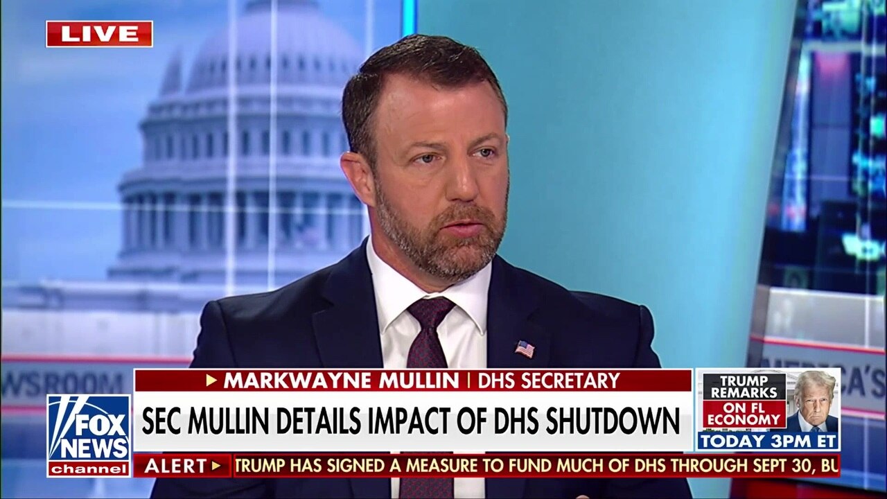 Watch DHS Sec. Markwayne Mullin details impact of record-long ...