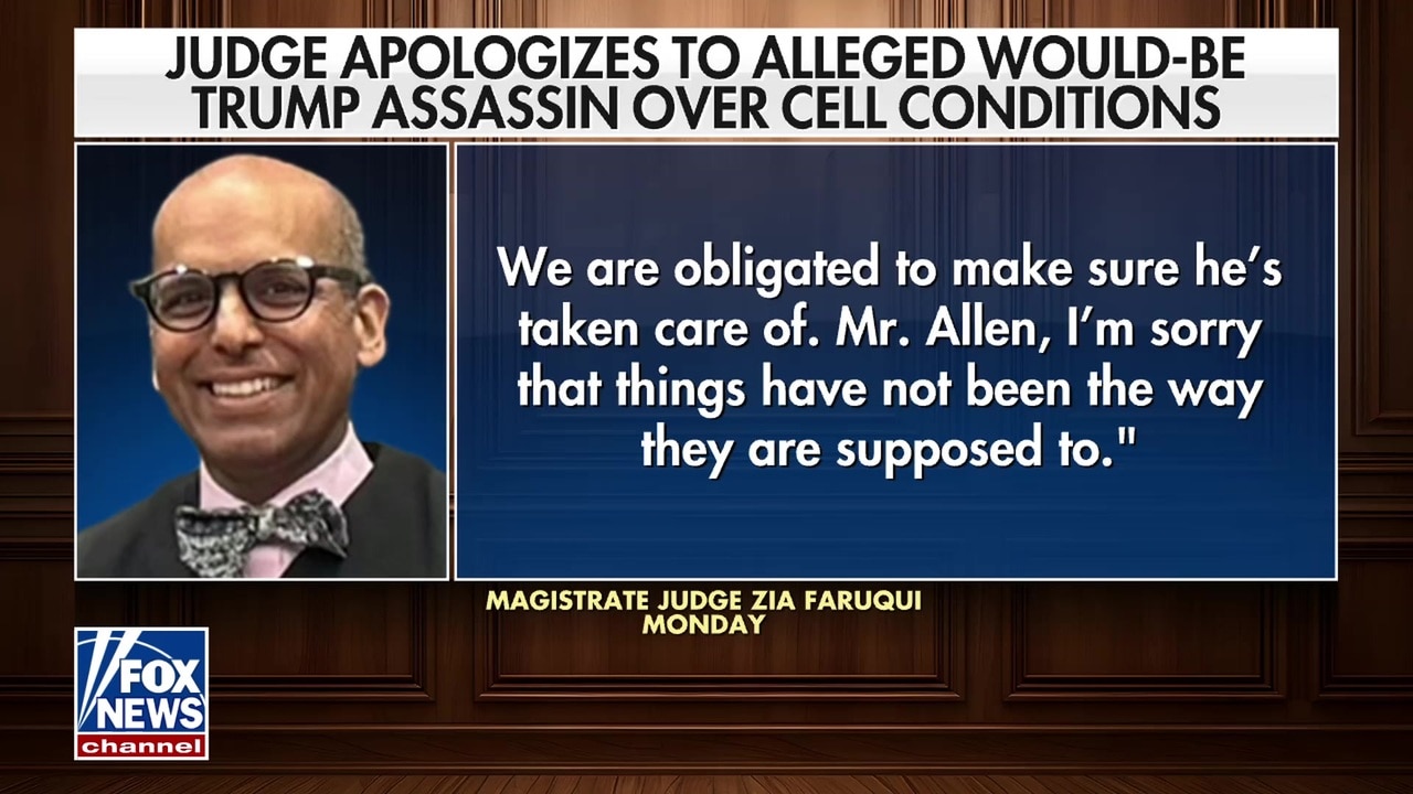 Judge apologizes to alleged Trump assassin for cell conditions, sparking outrage