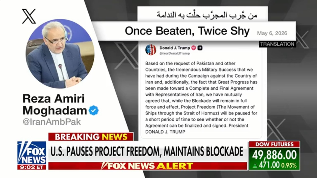 Trump pauses 'Project Freedom' for Iran deal, warns of 'generational destruction'