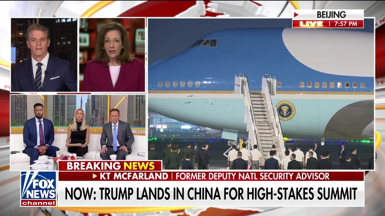 Trump arrives in Beijing for high-stakes summit with China's President Xi