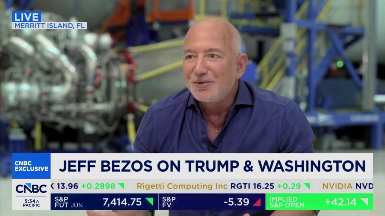 Watch Jeff Bezos praises Trump as more mature, 'disciplined' in second ...
