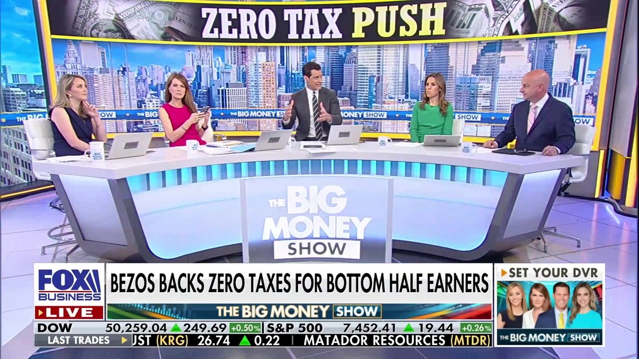 Watch Jeff Bezos pushes zero tax plan for bottom half of earners - FBN ...