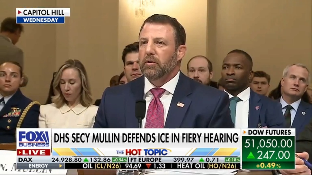 Watch DHS Secretary Mullin defends ICE in fiery Capitol Hill hearing ...