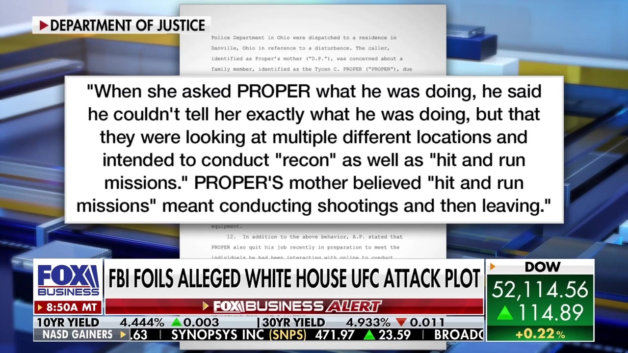 Watch FBI foiled alleged White House UFC attack plot targeting Freedom ...