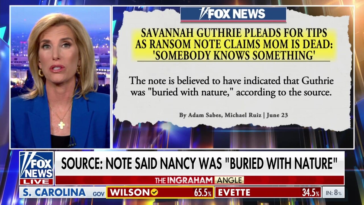 Watch Laura Ingraham reviews the latest in the search for Nancy Guthrie ...