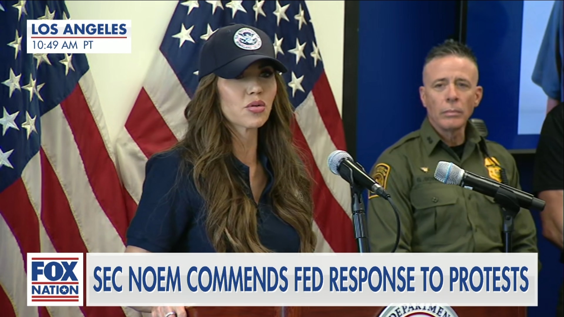 DHS Sec Noem Addresses LA Riots