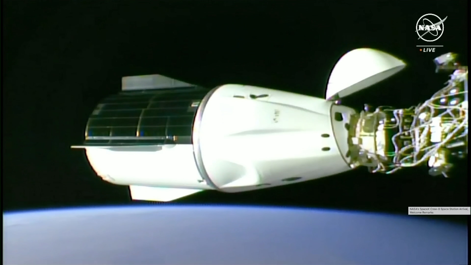 NASA's SpaceX Crew-8 Docking