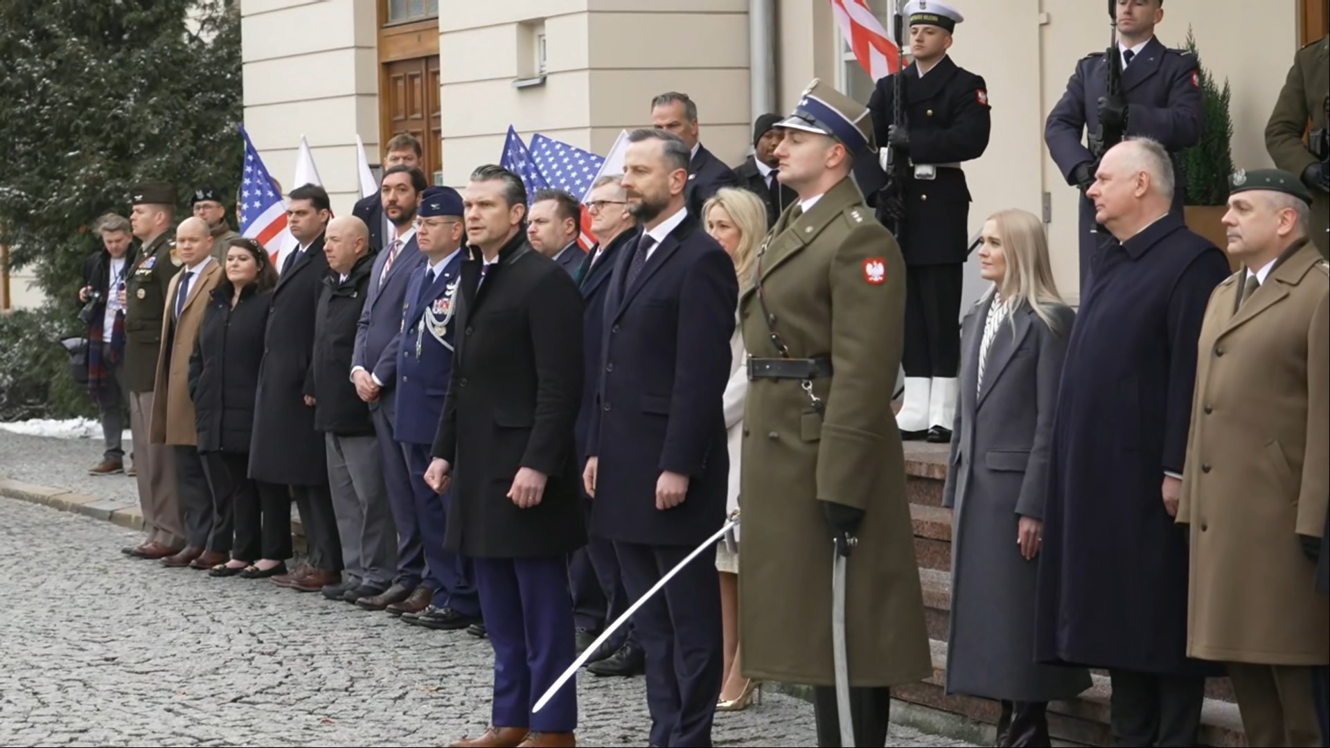 Hegseth Welcome Ceremony in Poland