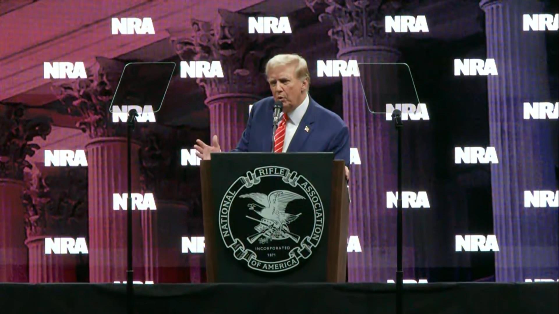 Trump addresses National Rifle Association