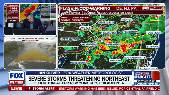 Severe storms and heavy rain trigger major flash flooding across the Northeast