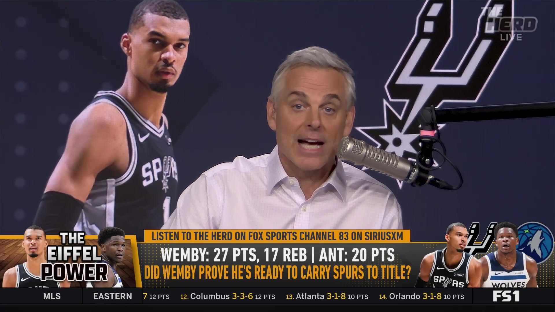 Colin Cowherd: Wemby's 'inevitable' dominance plays Rudy Gobert off the floor