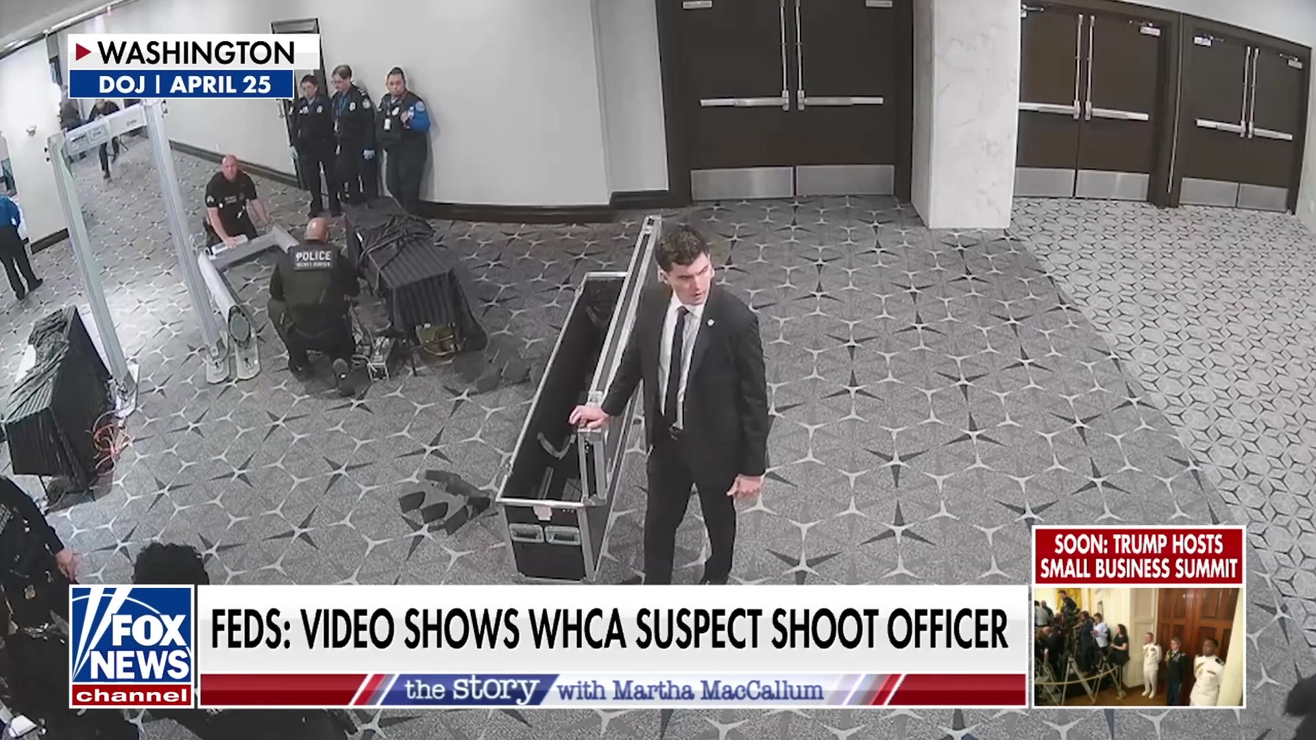 Feds release dramatic video of WHCA suspect shooting officer