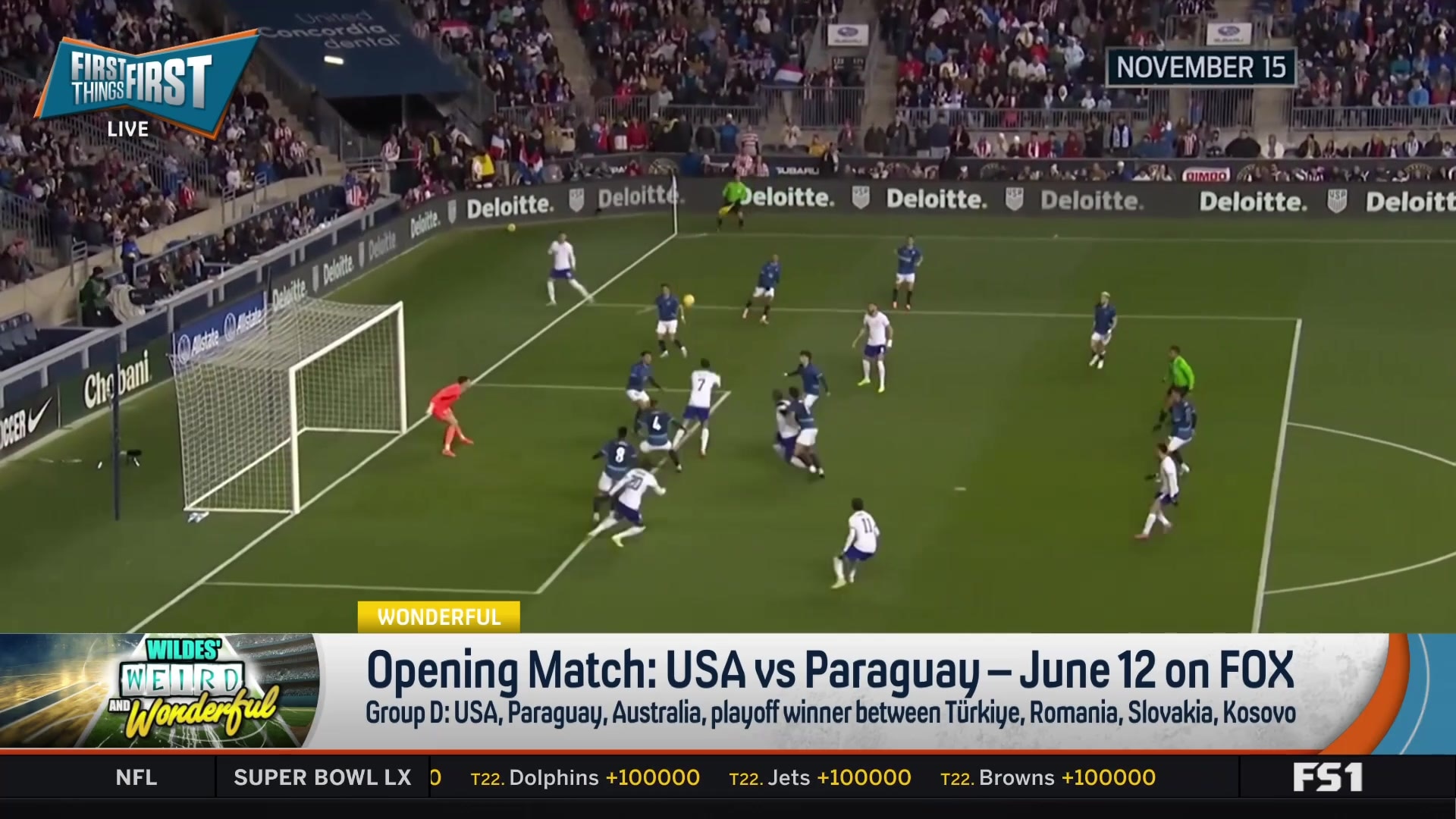 Wildes gives USA World Cup draw a B+ A- rating