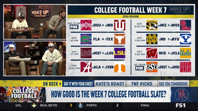 Barstool crew breaks down the massive College Football Week 7 slate