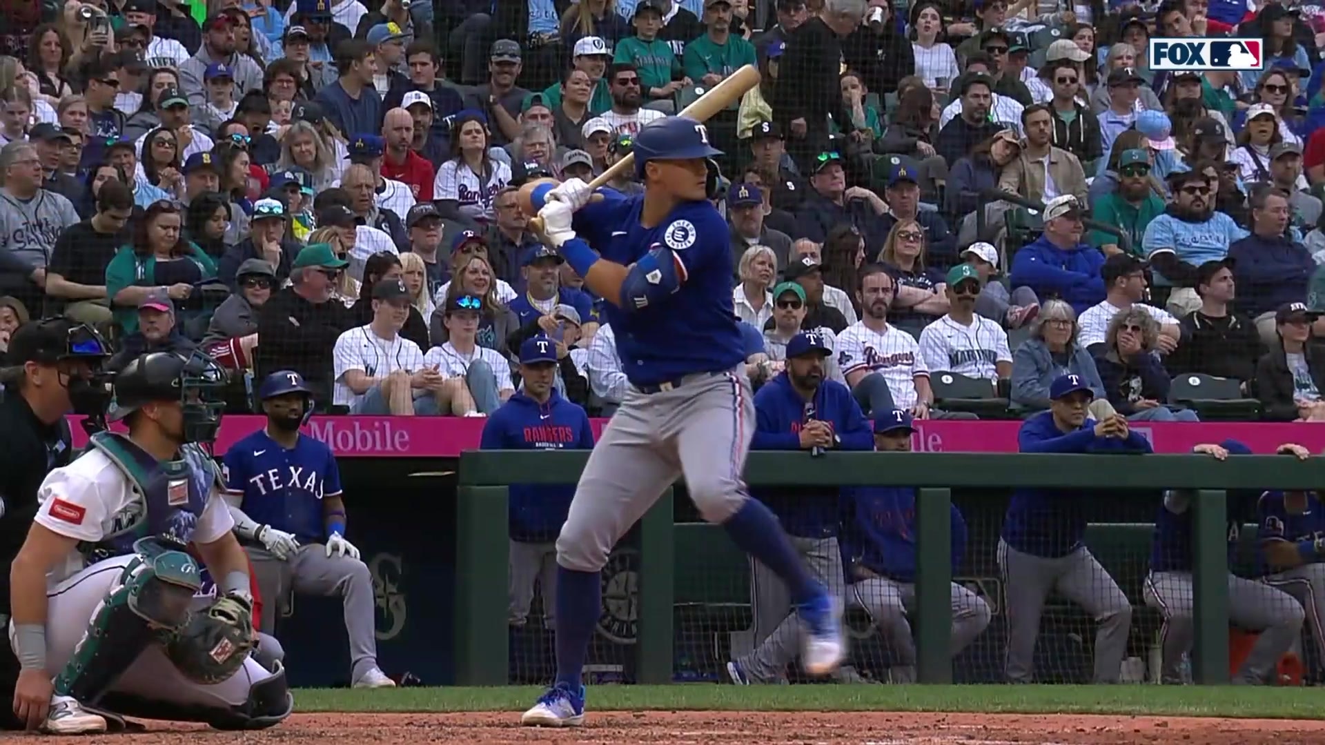 Josh Jung homers to center field