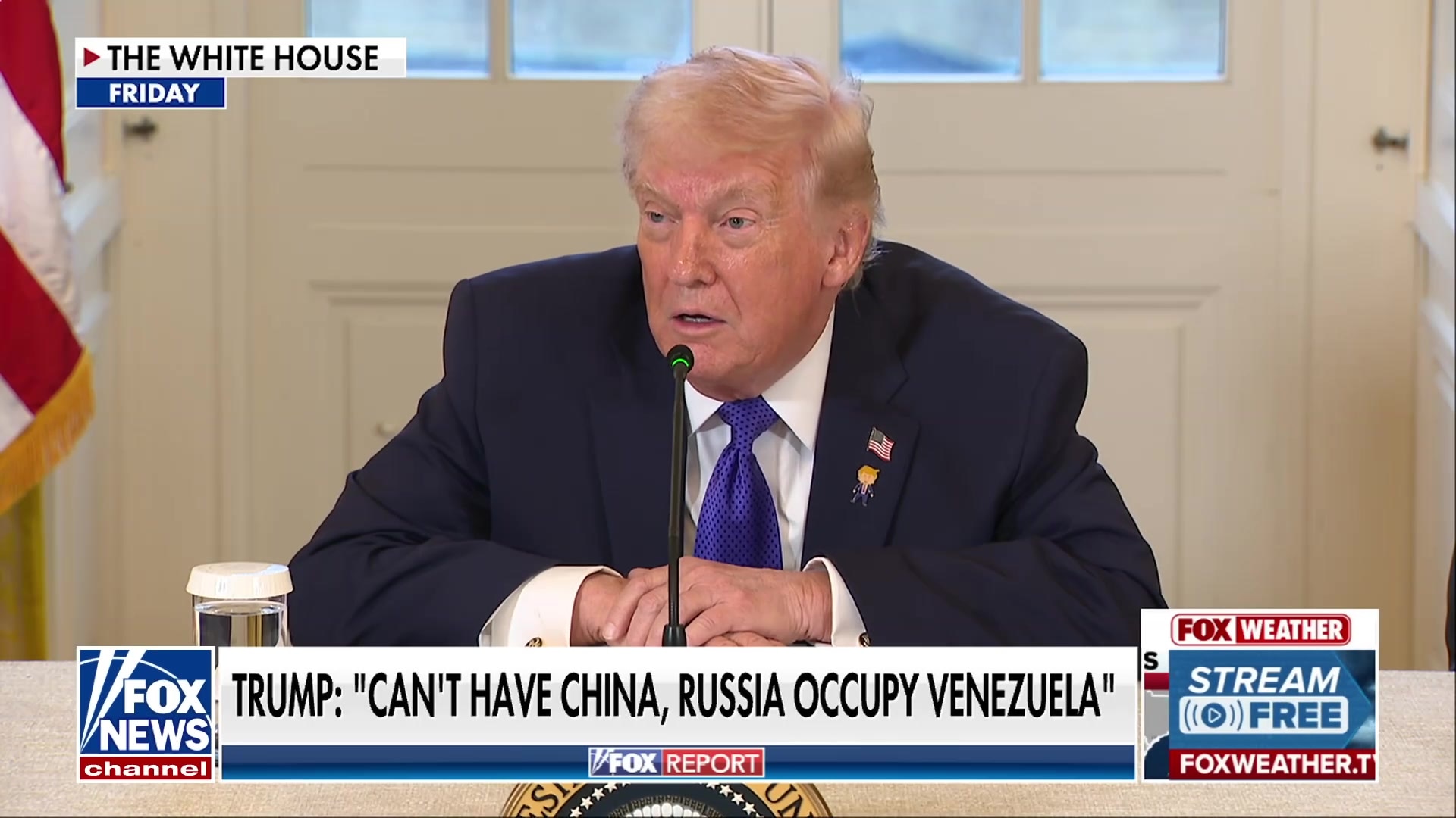Trump: Can't have China, Russia occupy Venezuela