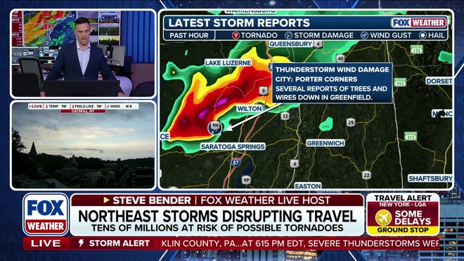 Tornado warning cycles and transitions to severe thunderstorm warning in upstate New York