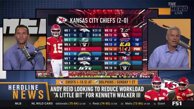 Colin Cowherd on managing Kenneth Walker III's heavy workload with the Chiefs
