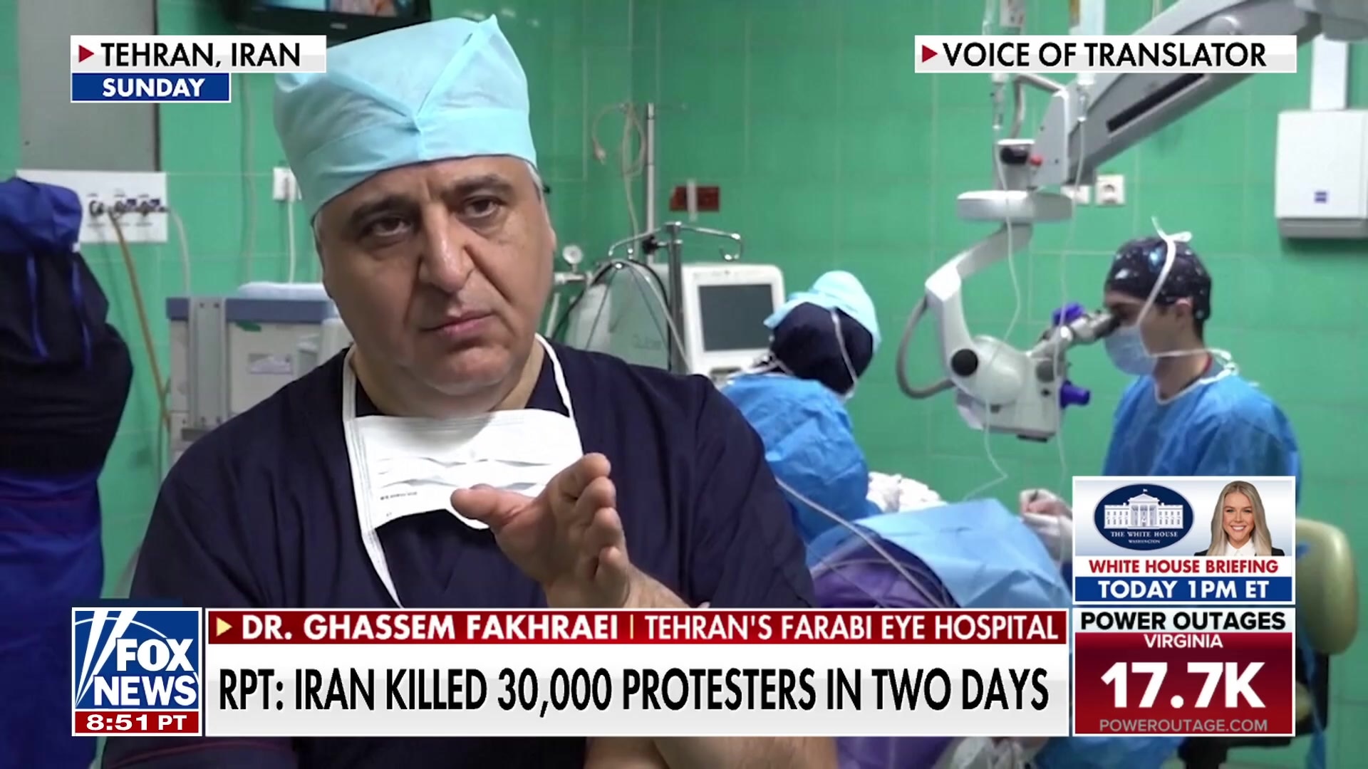 Iranian doctor reveals mass eye injuries from protests: "Around 1,000 patients presented to the hospital"