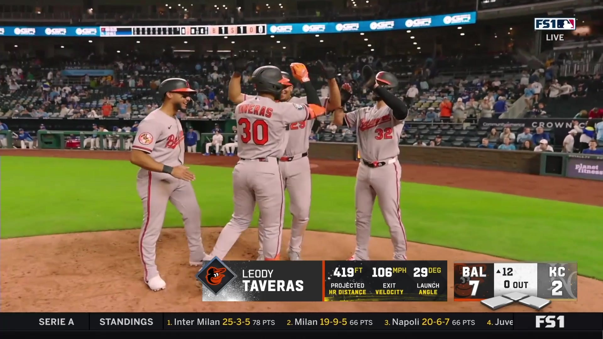 Leody Taveras blasts a grand slam to center field