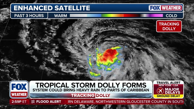Tropical Storm Dolly forms in the Atlantic
