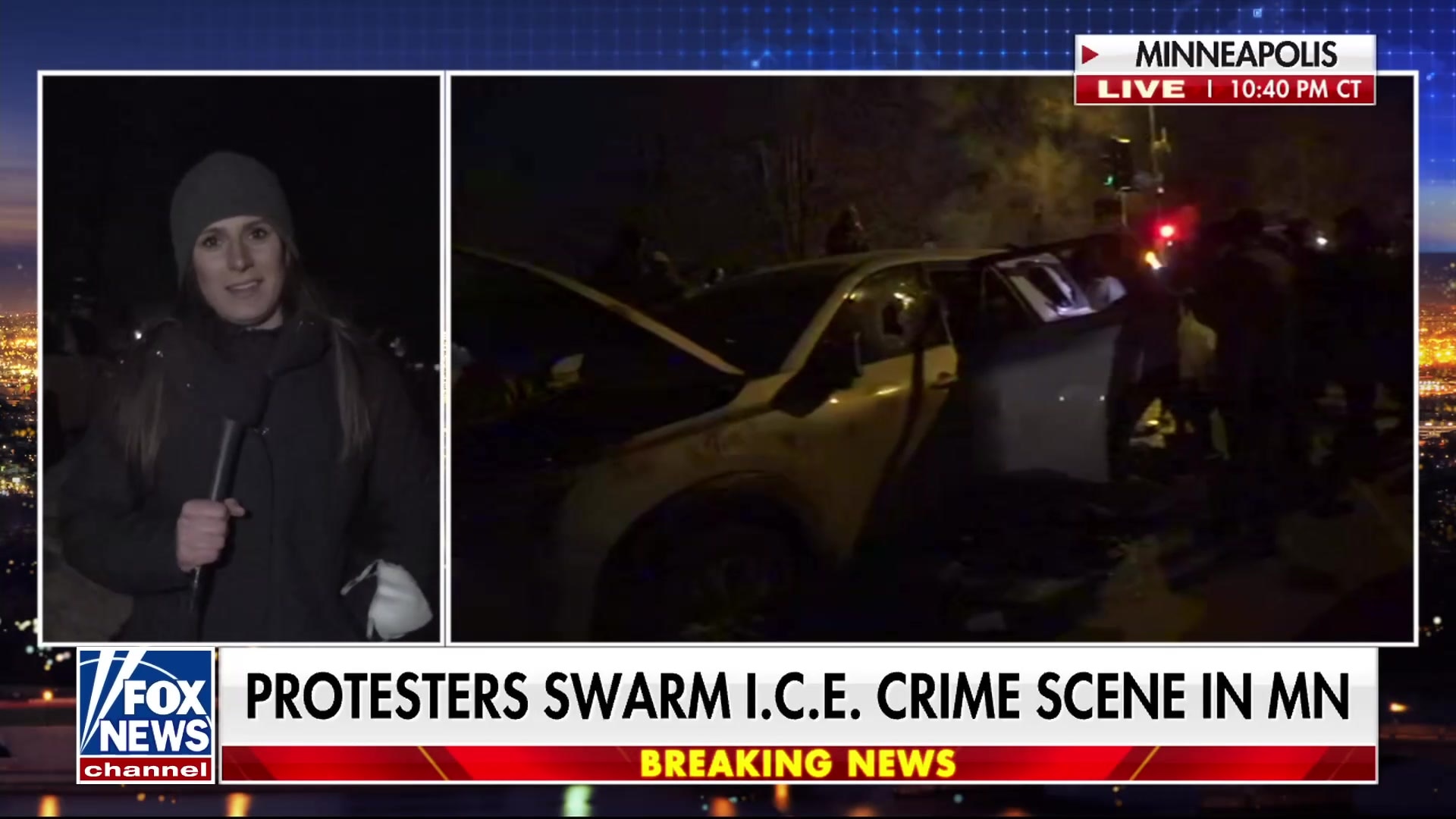 Fox News reporter Alexis McAdams details crowd dispersal and escalating tensions at Minneapolis ICE crime scene