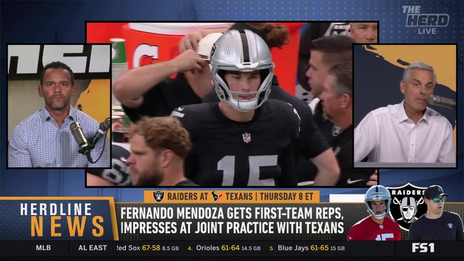 Fernando Mendoza impresses at Raiders joint practice