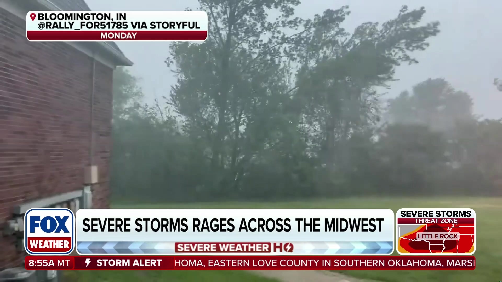 Severe storms unleash 61 MPH winds in Bloomington, Indiana
