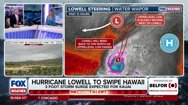 Hurricane Lowell threatens Hawaii with strong winds and heavy rain